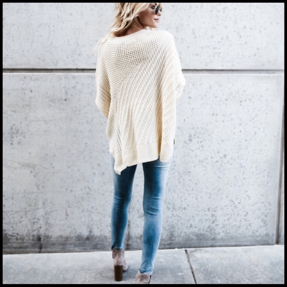 Divine Zipper Sweater in Cream - Picture 5 of 8